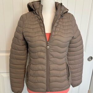 Taupe Puffer Jacket for Women